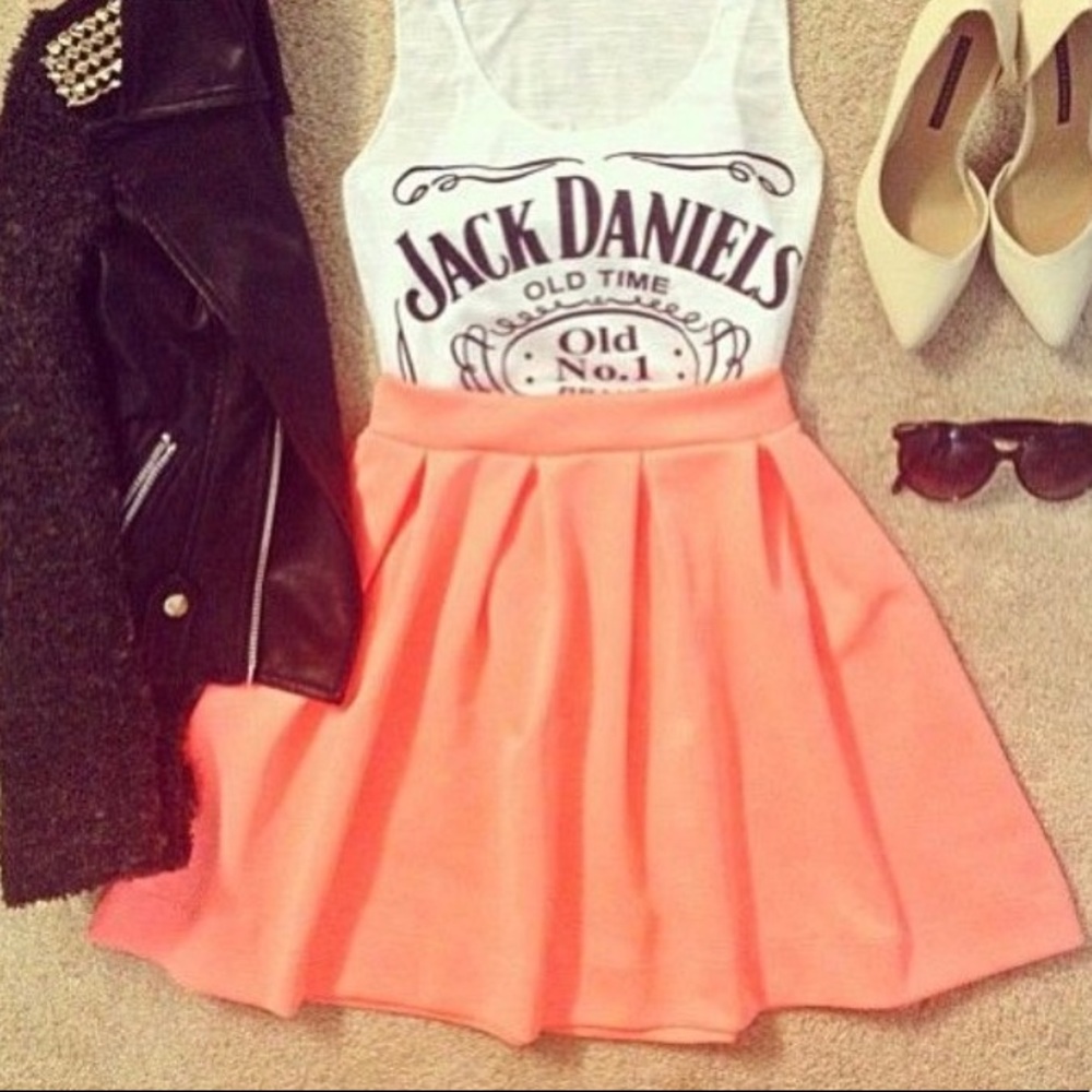 Coral Skater Skirt XL